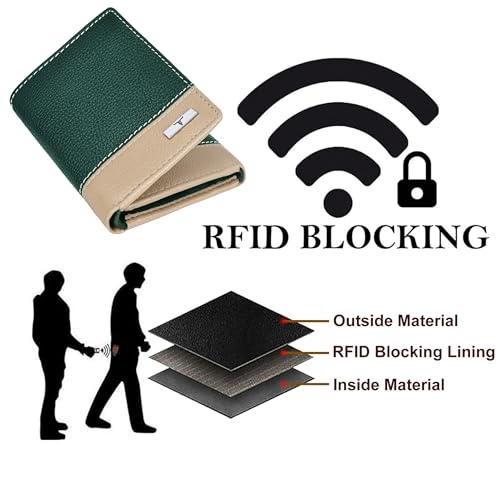 Image of URBAN FOREST Travis Green /Sand Leather Wallet for Men