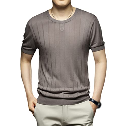T-shirt anti-transpiration en tricot Kelsiop homme été col rond coupe ajustée XL caisse