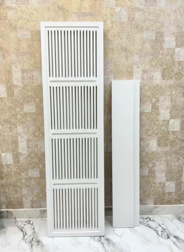 Image of Wooden Partition Divider for Living Room, Partition Wall, Privacy Divider, Freestanding Folding Panels for (6 Feet 6 Panel with 3 Shelve) (6 Feet 6 Panel Pure White)