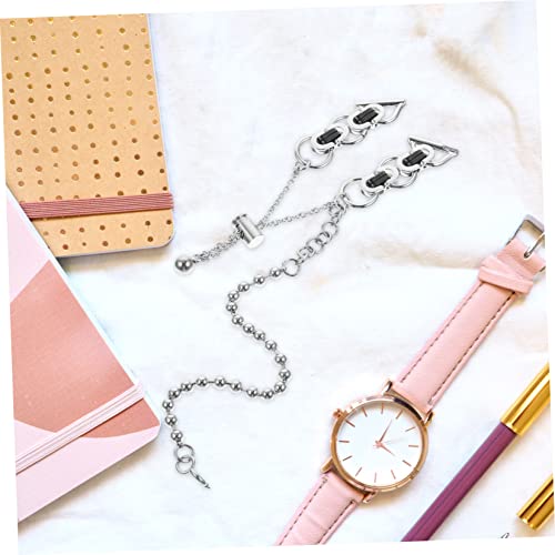 Bracelet montre inoxydable UKCOCO avec chaîne décorative à fermoir sécurisé - 4