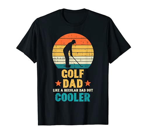 Uomo Golf Dad Cooler Retro Fathers Day Golfer Daddy Papa Men Maglietta