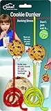 Set of 2 Washable Cookie Dunking Crazy Straws to Dunk Sandwich, Chocolate Chip or Other Cookie in a Glass or Mug of Milk Keeping Fingers Dry. Straw Rests on Cup Rim, Holds Cookie for Hand Free Dipping