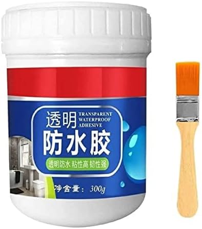 VIHLANATH Transparent Crack Seal Agent 300g with brush, Roof Sealant Waterproof Gel Adhesive seal cracks agent for cement surface, steel, ceramic tile, marble, wood, metal Crack Seal Agent.