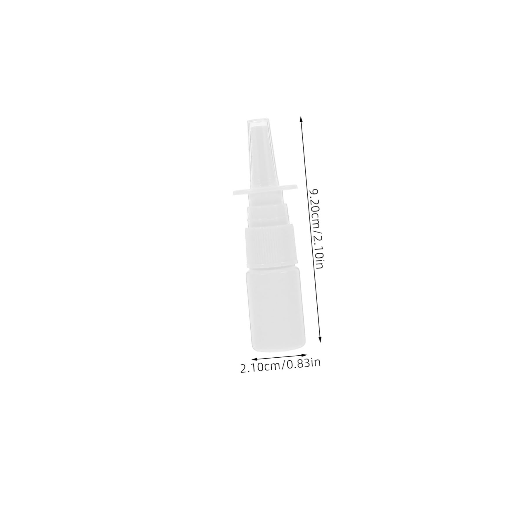 Healeved Nasenspray Leere Flasche 10ml aus Pe Wiederbefüllbare Reise Sprühflasche mit Transparentem Schutzdeckel Portable Kosmetik Reiseflasche für Outdoor und Travel