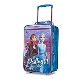 American Tourister Kids' Disney Softside Upright Luggage, Telescoping Handles, Frozen Destiny, Carry-On 18-Inch