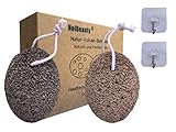 2er Set Bimssteine, Natur Lavastein, Bimsstein Hornhaut Entferner, Natur Pumice Ston, Hornhauterntferner und Fusspeeling, Callus Remover, Fußpflege