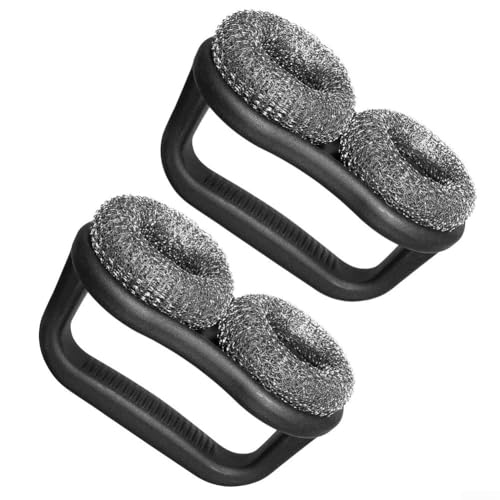 Trayneel Robuste Grill-Reinigungsbürste, 2 Stück, mit Edelstahlborsten für mühelose Grillreinigung im Innen- und Außenbereich, ergonomischer Griff für bequemen Griff,...