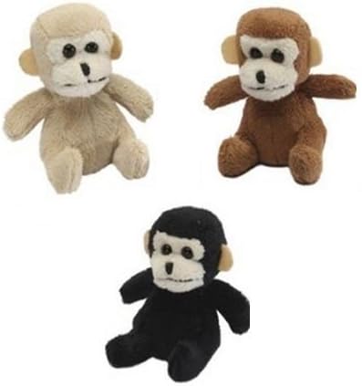 Small Monkey Soft Toy - Sold individually in Assorted Colours