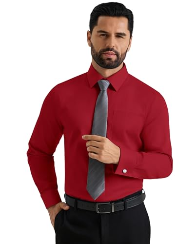 Image of Alimens & Gentle French Cuff Regular Fit Dress Shirts (Cufflink Included)
