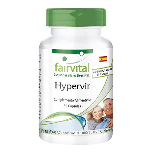 Fairvital | Hypervir - 60 cápsulas para el hombre activo - 4000mg L-Arginina HCL por dosis diaria +...