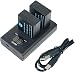 Produktbild DSTE 2 x DMW-BLC12 Ersatzakku + Dual USB Ladegerät mit LCD-Display kompatibel für DMW-BLC12E DMW-BLC12PP BP-DC12 BP-DC12U BP-DC12E und Panasonic Lumix DMC-FZ200GK DMC-FZ1000 V-LUX4 Leica Q Kamera