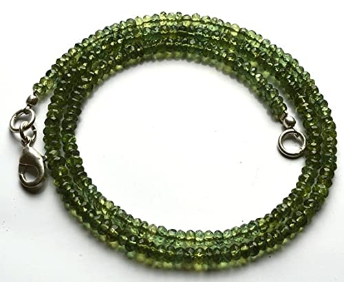 LKBEADS 1 sznur naturalny 43 cm ś. --AAA-zielony kolor apatyt rondelle fasetowane koraliki naszyjnik 2,5 do 3 mm