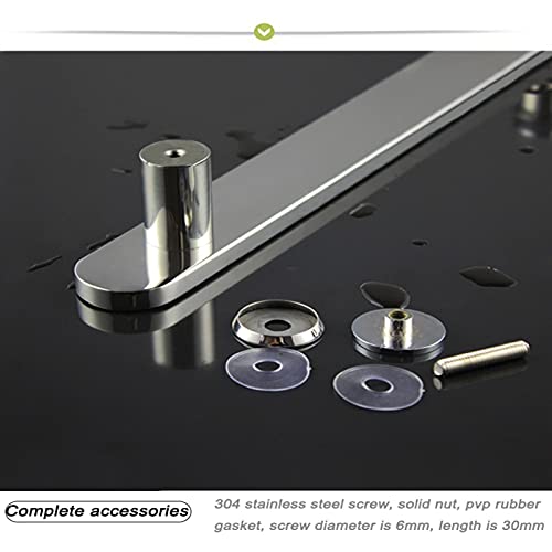 Poignée de porte de douche de rechange en inox poli pour paroi vitrée luxe - 7