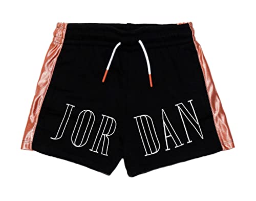 Big Kids Girls Jordan Jumpman Satin Shorts Size Medium Color Black and Gold