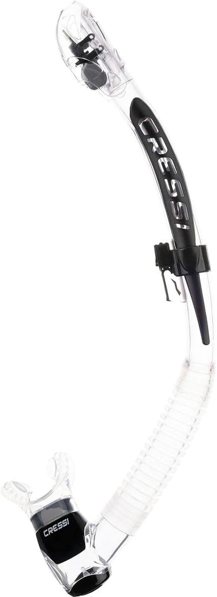 Cressi Itaca Ultra Dry Snorkel - Clear/Black
