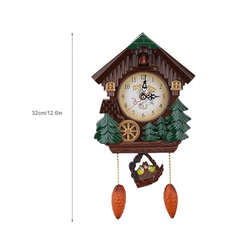 Reloj de pared cucú vintage Milltrip, plástico, 32 cm alto miniatura 2