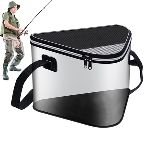 Seau de pêche portable et pliable, l'accessoire compact toutes eaux - 2