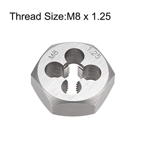 Troquel hexagonal M8 de precisión 6g Sourcingmap para roscado limpio 4