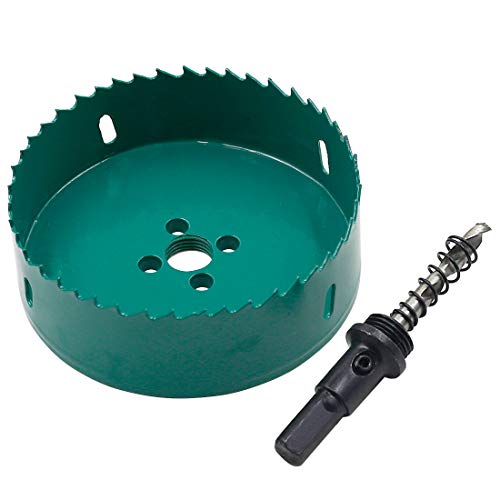 Image of 108mm /4.25 inch Hole Saw BI-Metal Heavy Duty Hole Cutter for Wood Cornhole Boards Plastic Drywall Fiberboard