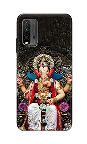 Image of PRINTFIDAA Lord Ganesh Bappa Moriya Printed Designer Hard Back Case Cover for Xiaomi Redmi 9 Power -(TY) MVN1010