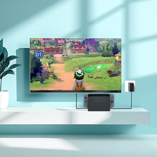 Image of BUERTT TV Dock Station for Switch,Replacement 3 in 1 TV Base Docking Station Set with Original IC Module,AC Charger,HDMI Cable Accessories for Switch Console