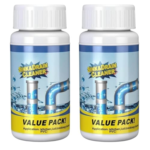2 Pcs Fast Foaming Drain Cleaner Powder
