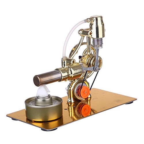 Flye Stirlingmotor, L-Typ Einzylinder Stirling Motor Generator Modell Wissenschaft Experiment Lernspielzeug mit LED… – Bild 4