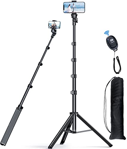 Amazon.co.jp: スマホ 三脚‐最大高さ167cmのスマホ三脚/自撮り棒