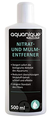 AQUANIQUE Produit pour éliminer Les nitrantes et Les boues 500 ML, bactéries de démarrage pour l'aquarium, pour 2.000 litres, Produits d'entretien de l'eau, Entretien de l'aquarium