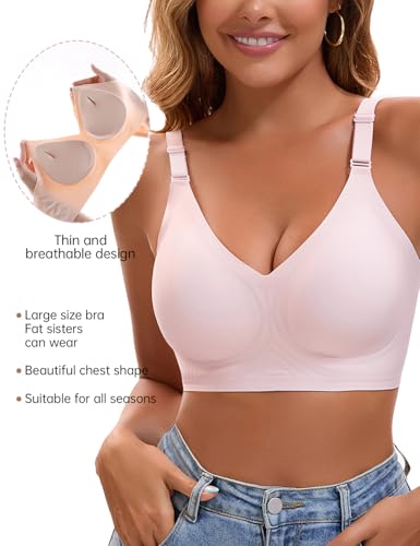 Womens Deep V Bras Wireless Comfortable Bra Supportive No Underwire Bras Tshirt Push Up Bralettes Plunge Seamless Bra4