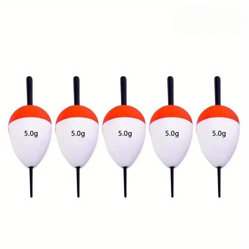 VAYINATO® 5 Pcs (5g) High-Visibility Red & White EVA Foam Fishing Floats - Large Buoyancy, Durable for Long Casts, Ideal for Freshwater & Saltwater Fishing-picture-19