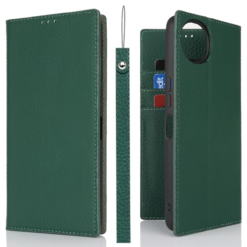 Havaya AQUOS wish4 ケース アクオスwish4ケース aquos wish4 sh-52e ケース 手帳型 本革 ストラップ カバー au 耐衝撃 docomo シャープ Sharp ウイッシュ4 SoftBank カード収納 スタンド機