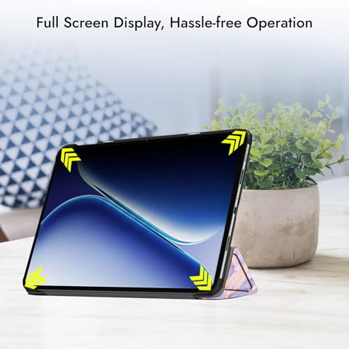 Image of Robustrion Cover for OnePlus Pad Go 2 12.1 inch Cover Case, Trifold Cover Case for OnePlus Go 2 Tablet Cover [Auto Sleep Wake Support] - Marble Lilac