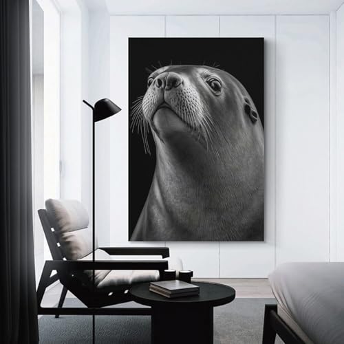 Peinture à l'huile lion de mer sinyumoney pour sublimer une pièce sans charme