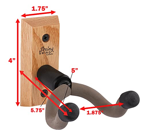 String Swing – Support mural pour guitare acoustique ou électrique CC01K – fabriqué aux États-Unis – Chêne - Les Beatles, Paul McCartney, John Lennon, RIngo Starr, George Harrison String Swing - Support mural pour guitare acoustique ou électrique CC01K - fabriqué aux États-Unis - Chêne – Image 4