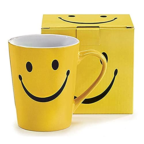 Big Smiley Face Yellow Ceramic Mug