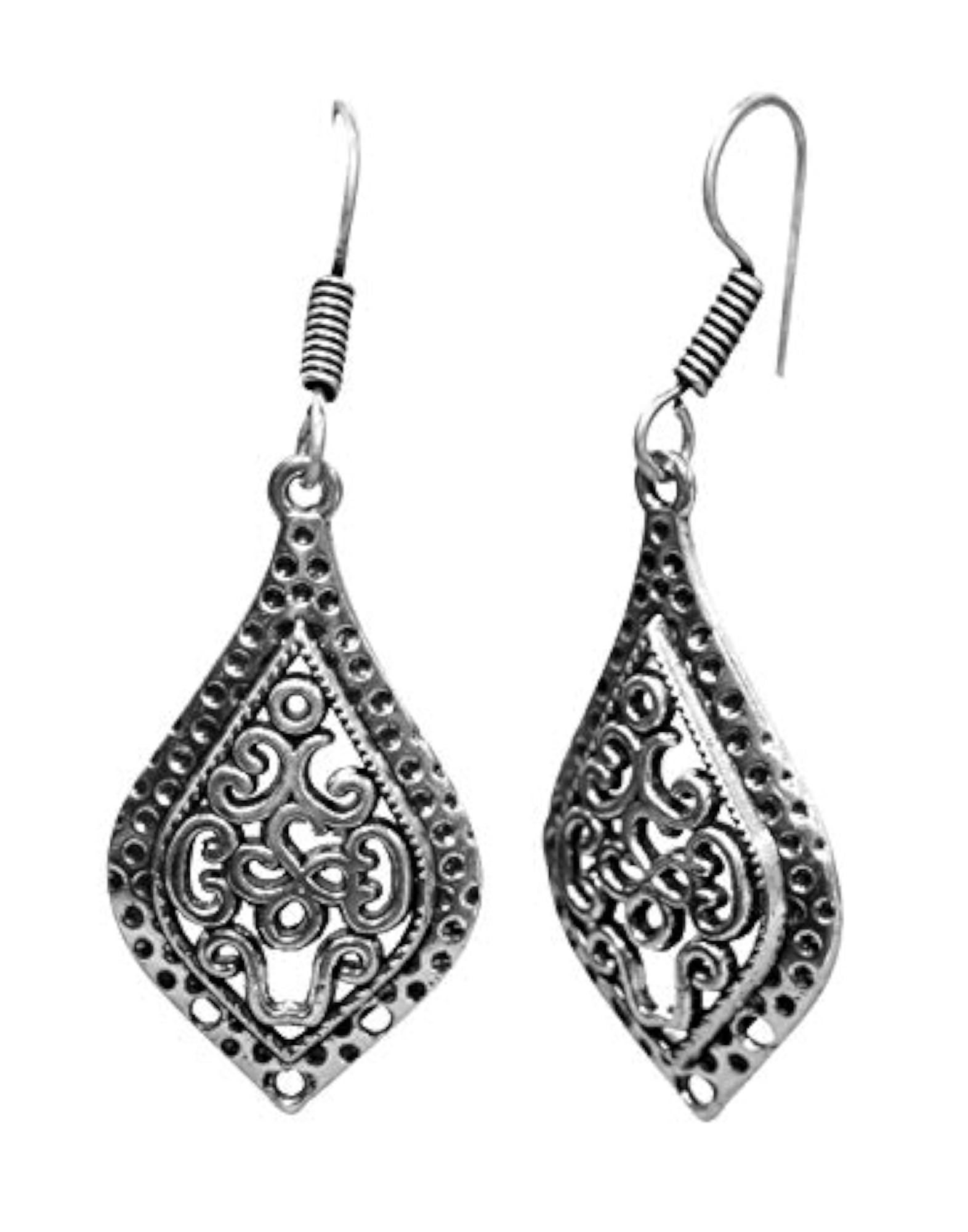 Fashionable Stylish Silver Alloy Earrings Combo Set