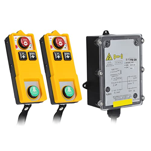 FLEXMAN Wireless Crane Remote Control, Industrial Waterproof Hoist Crane Remotes Controller for Bridge Cranes, Top Cranes, Chain Cranes, Monorails (DC 24V)