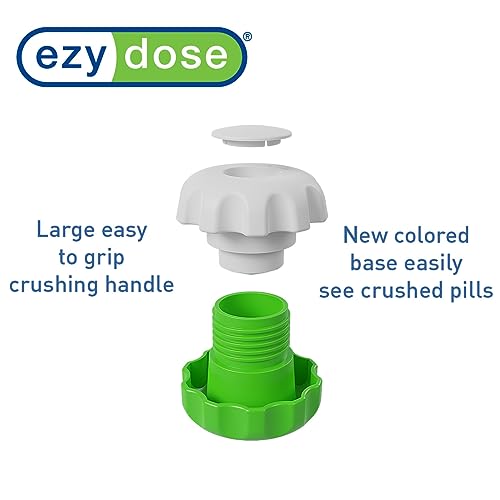 Image of Ezy Dose Pill Crusher & Tablet Grinder, Storage Compartment, Large, Green | Pill, Vitamins, Tablets, Crusher for Pets, Elderly, Crushes Medications into Fine Powder, Easy-to-Use Design, BPA Free