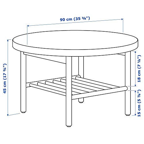 Table basse marron durable 90 cm au design élégant et robuste - 4