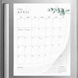 Vertical Greenery Botanical Magnetic Calendar for Fridge 2026-2027,13.5x11 Inches 18-Month Fridge Calendar Magnet, Perfect for Double Door French Fridge, January 26 to June 27