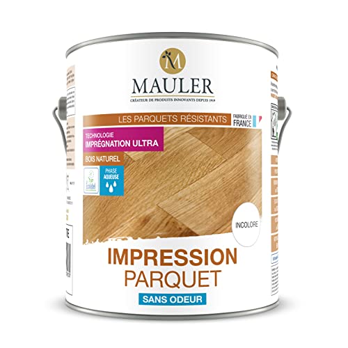 MAULER - Impression Parquet - 5L - Incolore - Sans Odeur - Durcit et Renforce Le Bois de Vos Parquets, Planchers et Escaliers