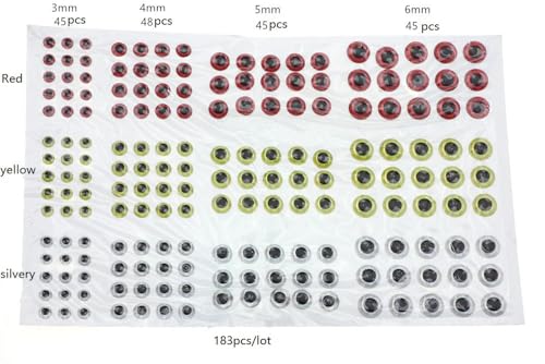 549 piezas de ojos holográficos 3D para señuelos de pesca miniatura 3