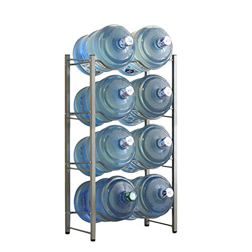 Promo Discount Up To 70% Off Whiidoom Multi-Tier 5 Gallon Water Bottle Rack Heavy Duty Collapsible Cooler Jug Storage Holder Shelf (4 Layer, Silver)