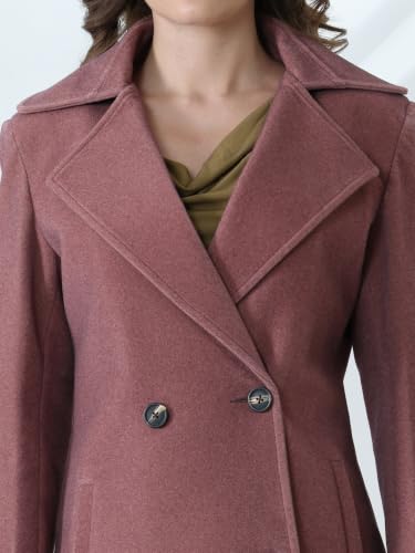 Image of PLAGG Women's Notched Lapel Long Overcoat