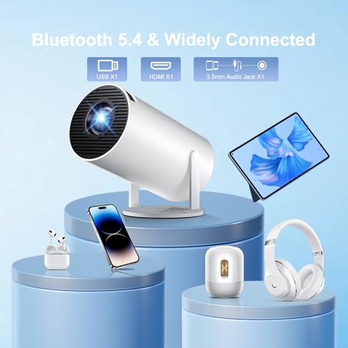 Mini proyector WiFi 6 y Bluetooth compatible con iPhone y Android 4