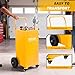 TUFFIOM 30 Gallon Fuel Gas Caddy with Swivel Wheels & Manual Siphon Pump, Portable Diesel Transfer Storage Tank w/8.9ft Hose, Gas Can for ATV Car Mowers Tractor Boat Motorcycle