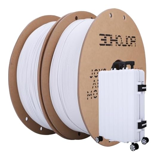3DHoJor PLA Pro PLA+ Filament 1.75mm 3D Printer Filament Bundle 1kg*2 (4.4lbs) Dimensional Accuracy +/- 0.03 mm-2 Pack Cold White
