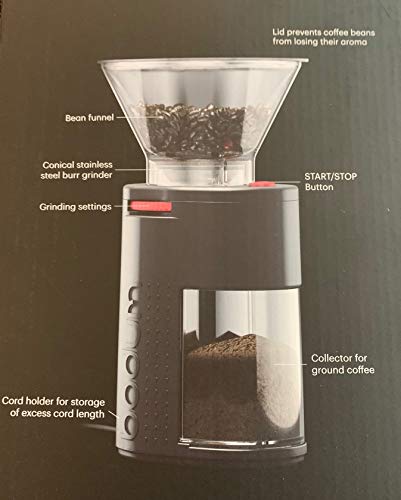 Bodum 11750-01Us Bistro Burr Coffee Grinder, One Size, Black #TOP2