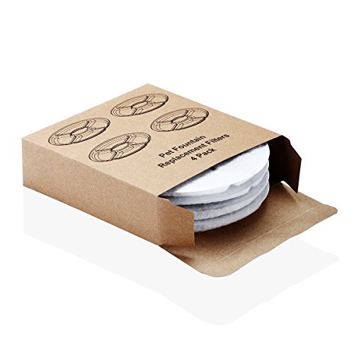 Isyoung 4 Pack Replacement Round Filter - Compatible With Isyoung Cat Fountain 1.6L And Others (4 Pack) #TOP6